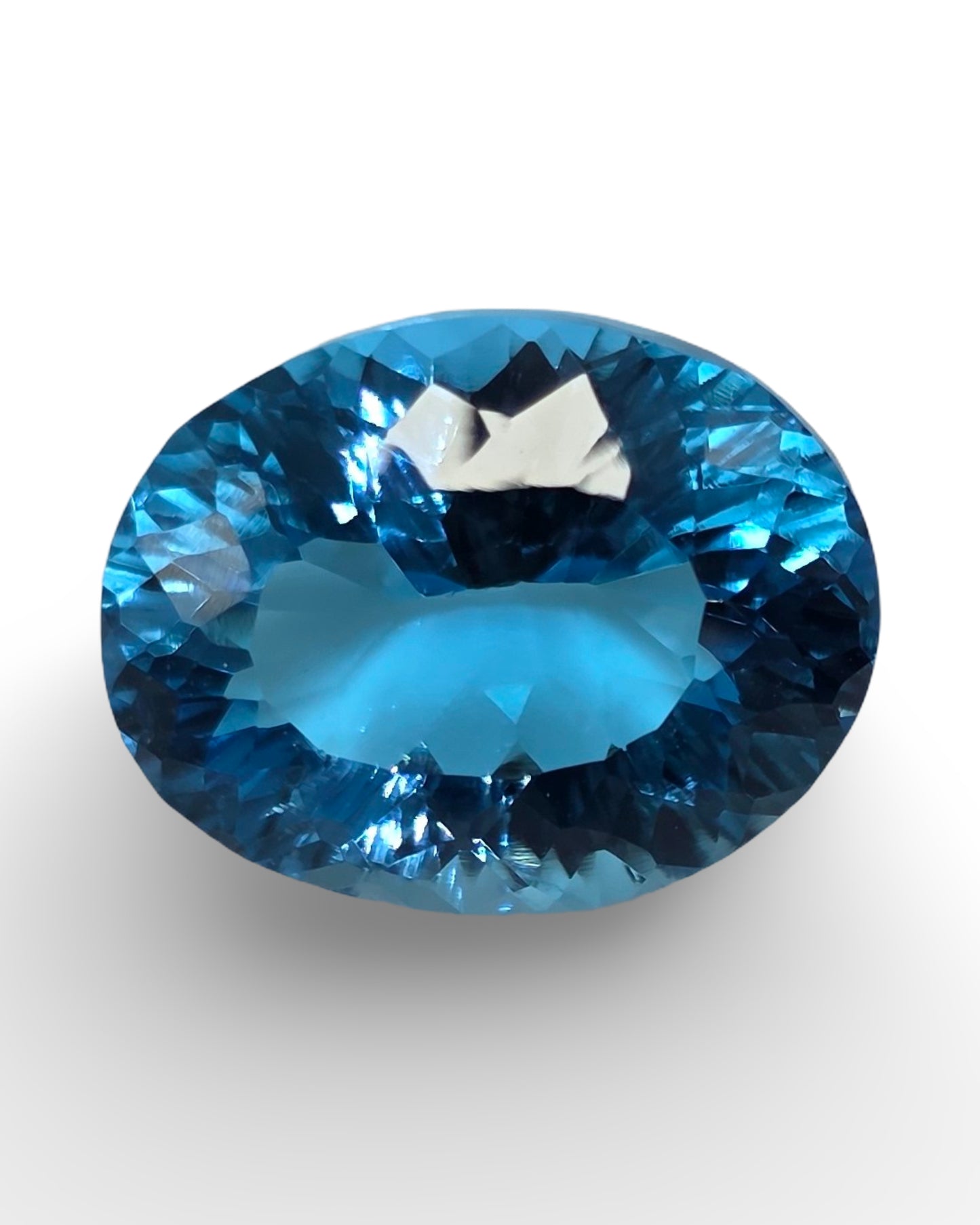 Natural swiss blue topaz stone size 14.5×11.3mm carat 9.65