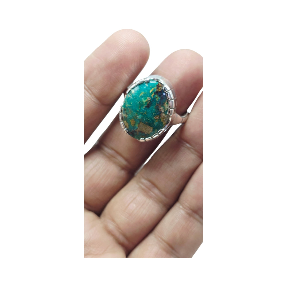 Hussaini feroza 3.11 gram stone
9.61 gram ring