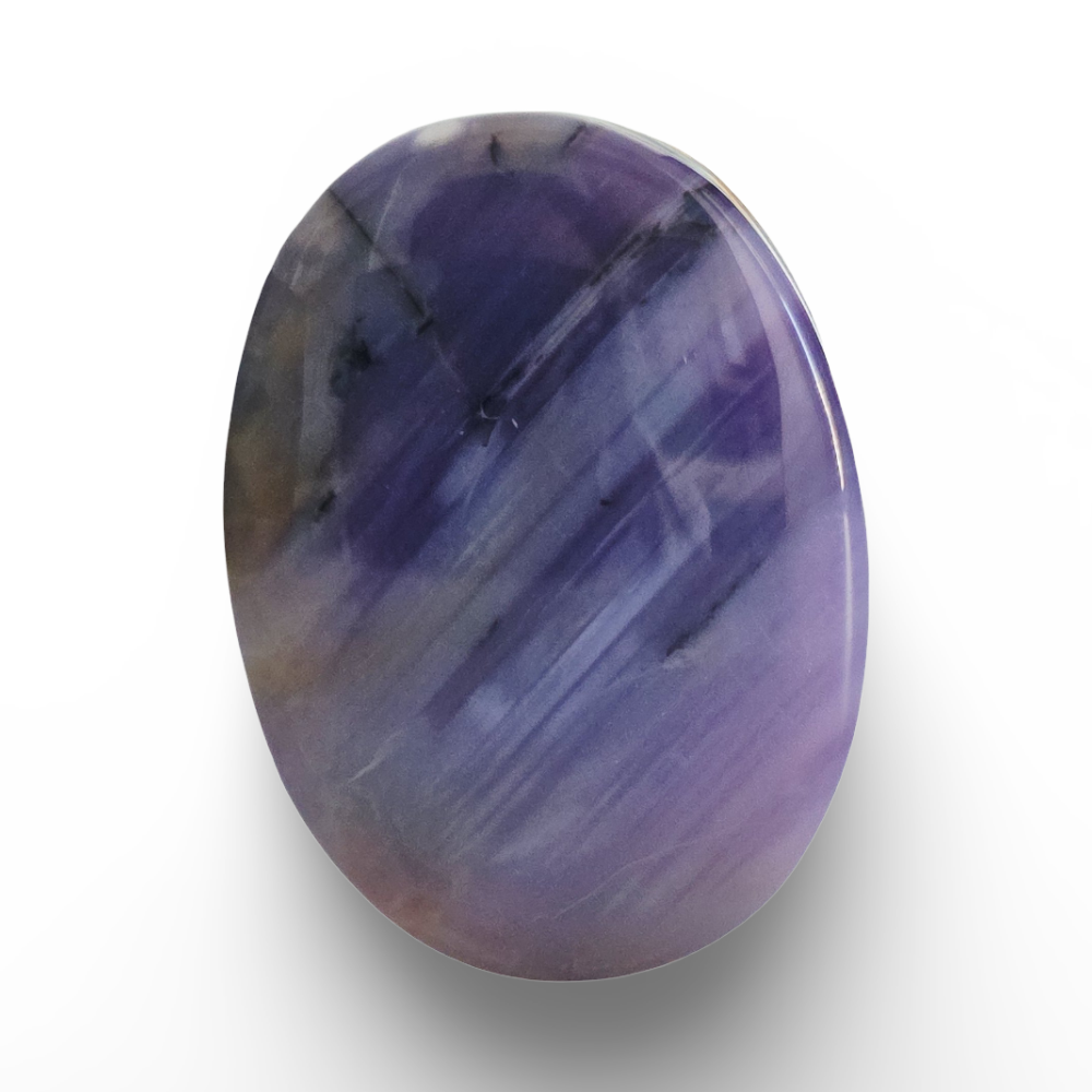 (عقيق يماني بنفسجي وزعفراني)
Purple & Saffron Yemeni Agate 6.37 gram