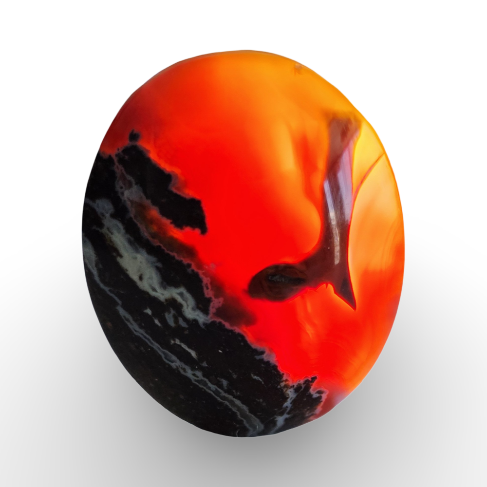 (عقيق يماني خريطة كبدية)
Yemeni Liver Map Agate 7.11 gram