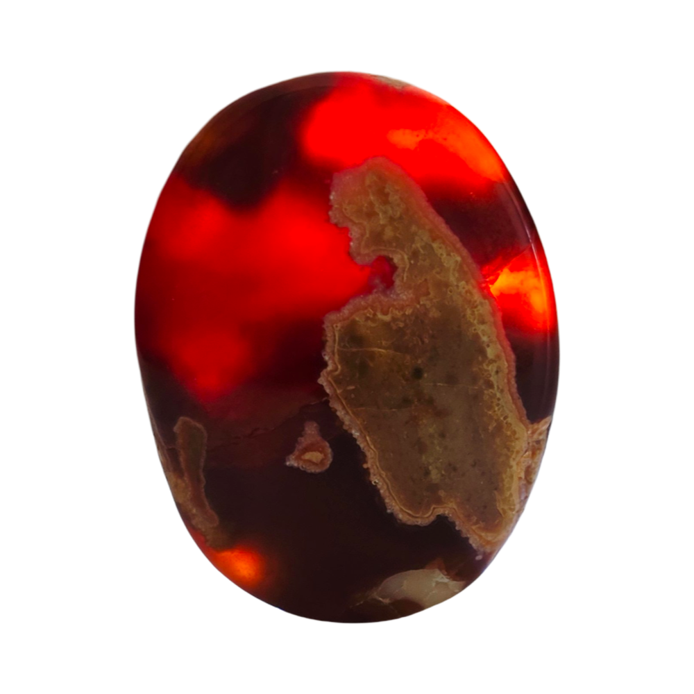 (عقيق يماني خريطة كبدية)
Yemeni Liver Map Agate 4.49 gram