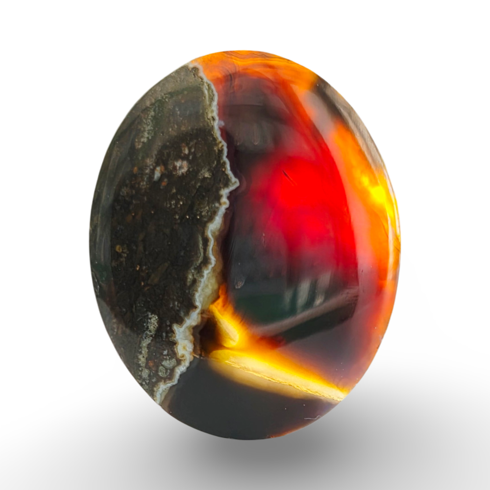 (عقيق يماني خريطة أسود)
Black Yemeni Map Agate 3.87 gram