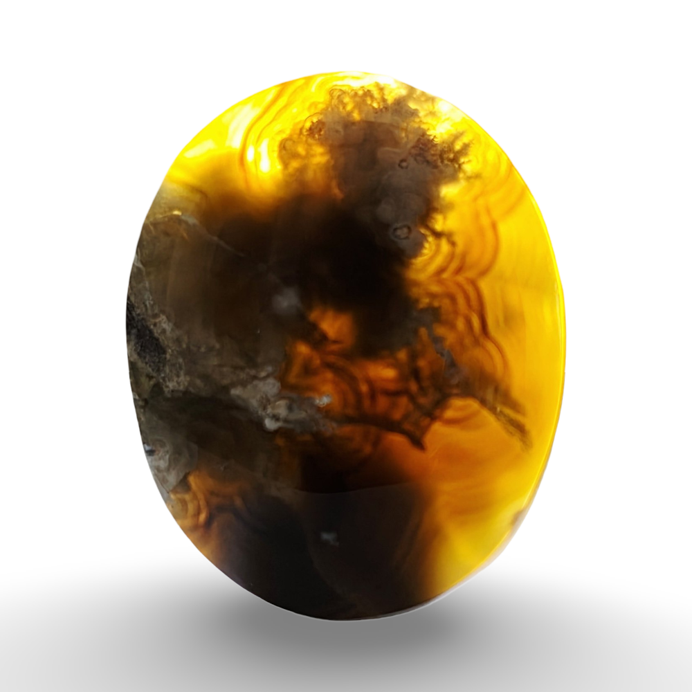 (عقيق يماني خريطة أسود)
Black Yemeni Map Agate 3.05 gram