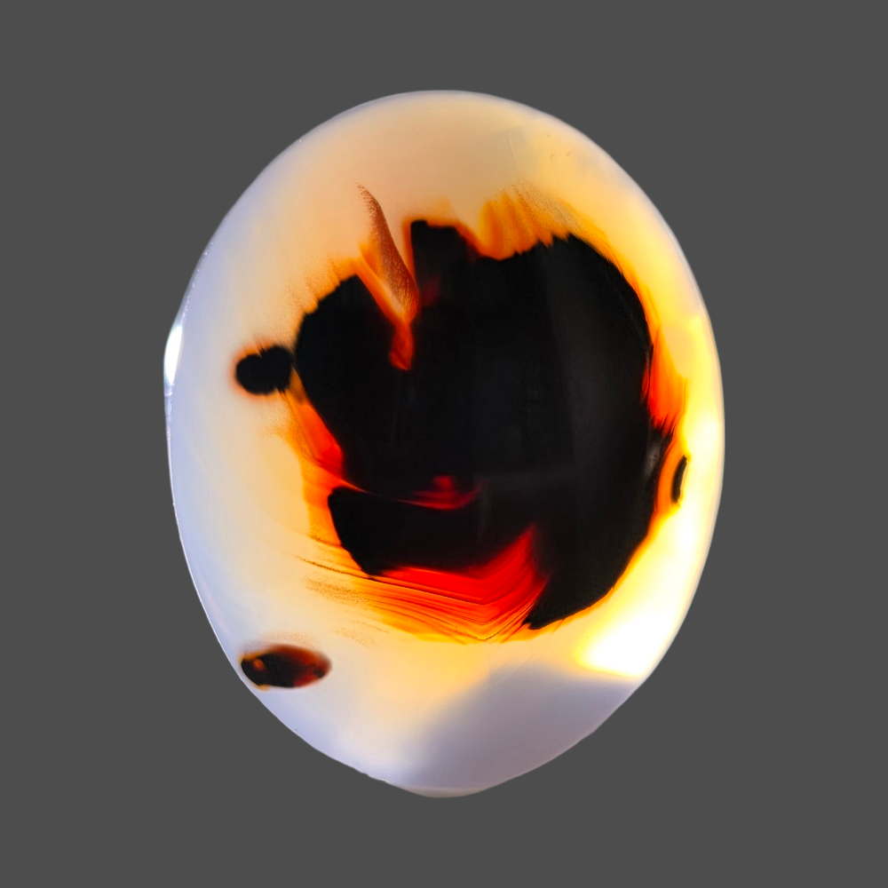 العقيق المصوَّر اليماني الطبيعي
Natural Yemeni Picture Agate (Aqeeq Musawwar) 9.82 gram