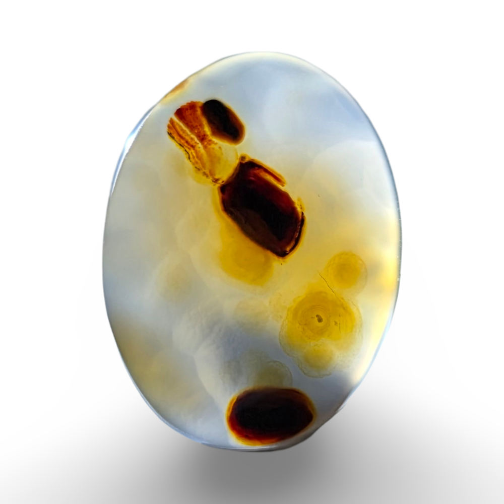 العقيق المصوَّر اليماني الطبيعي
Natural Yemeni Picture Agate (Aqeeq Musawwar) 3.42 gram