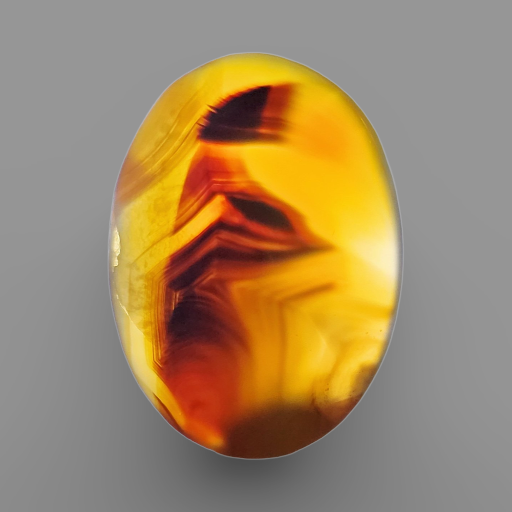 العقيق المصوَّر اليماني الطبيعي
Natural Yemeni Picture Agate (Aqeeq Musawwar) 2.89 gram