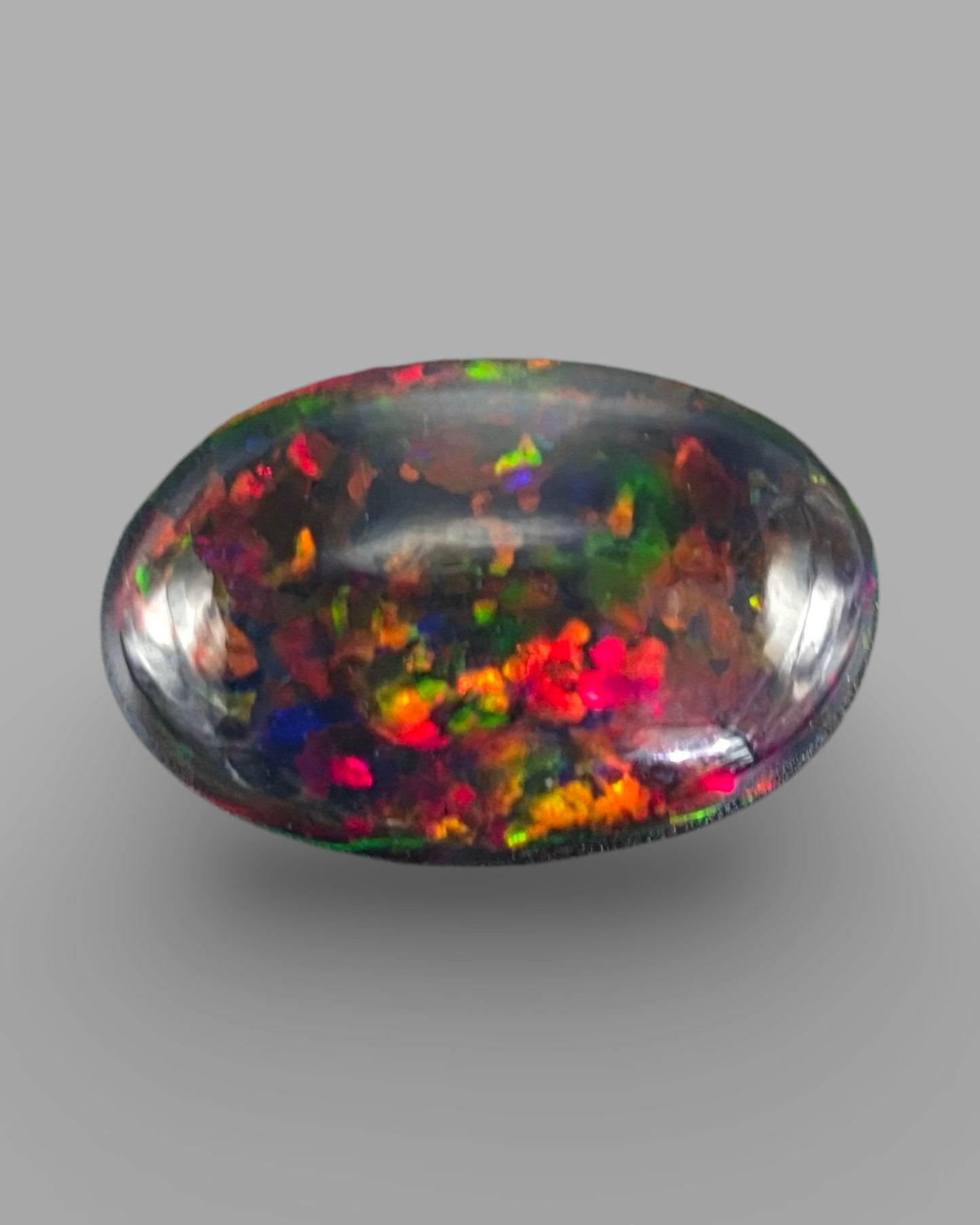 Natural Ethopian black Opal Cabochon Oval Shape