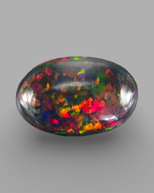 Natural Ethopian black Opal Cabochon Oval Shape