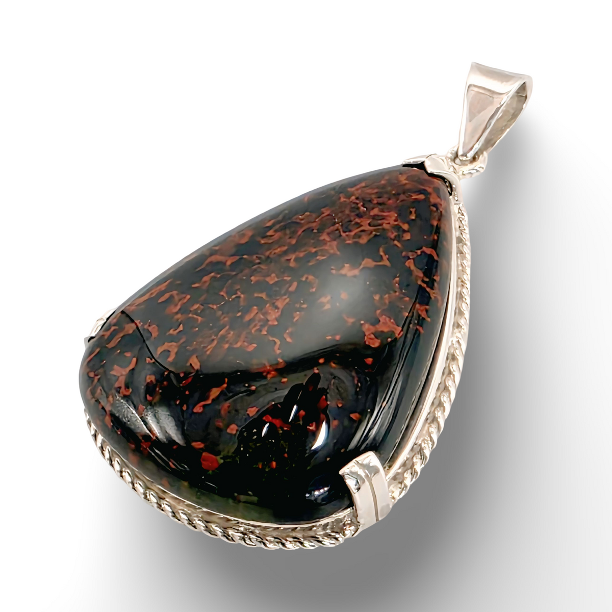 Blood Stone Silver pendant