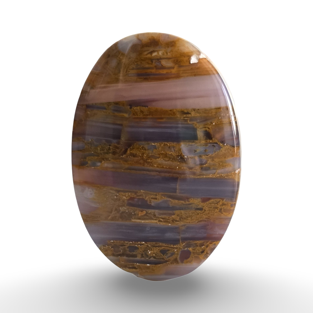 (عقيق يماني بنفسجي وزعفراني)
Purple & Saffron Yemeni Agate 5.75 gram