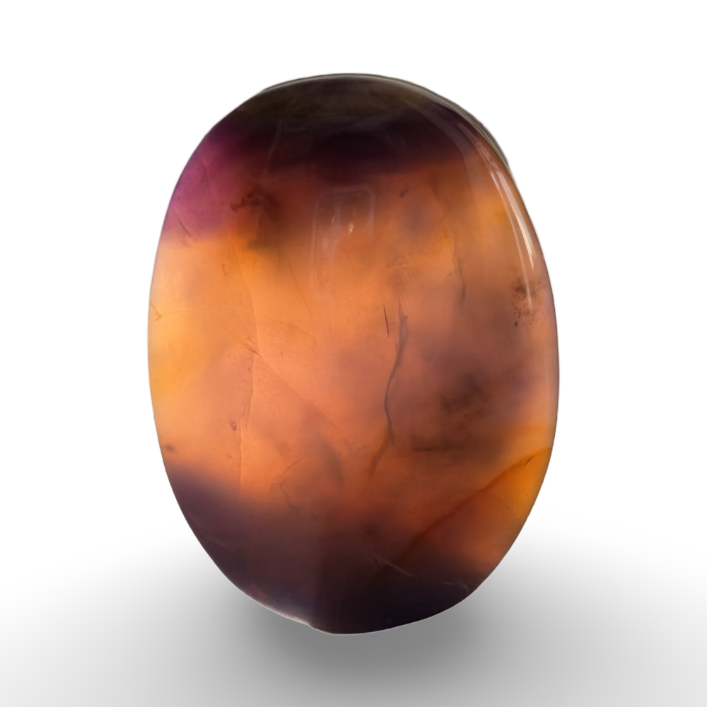 (عقيق يماني بنفسجي وزعفراني)
Purple & Saffron Yemeni Agate