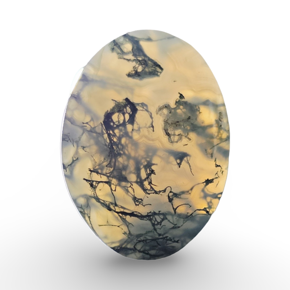 (العقيق الطحلبي) 
 Moss Yemeni Agate 4.30 gram