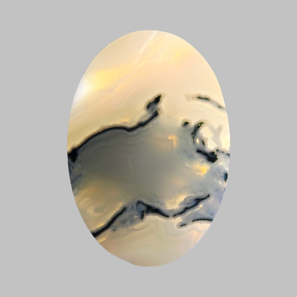 (العقيق الطحلبي) 
 Moss Yemeni Agate 3.34 gram