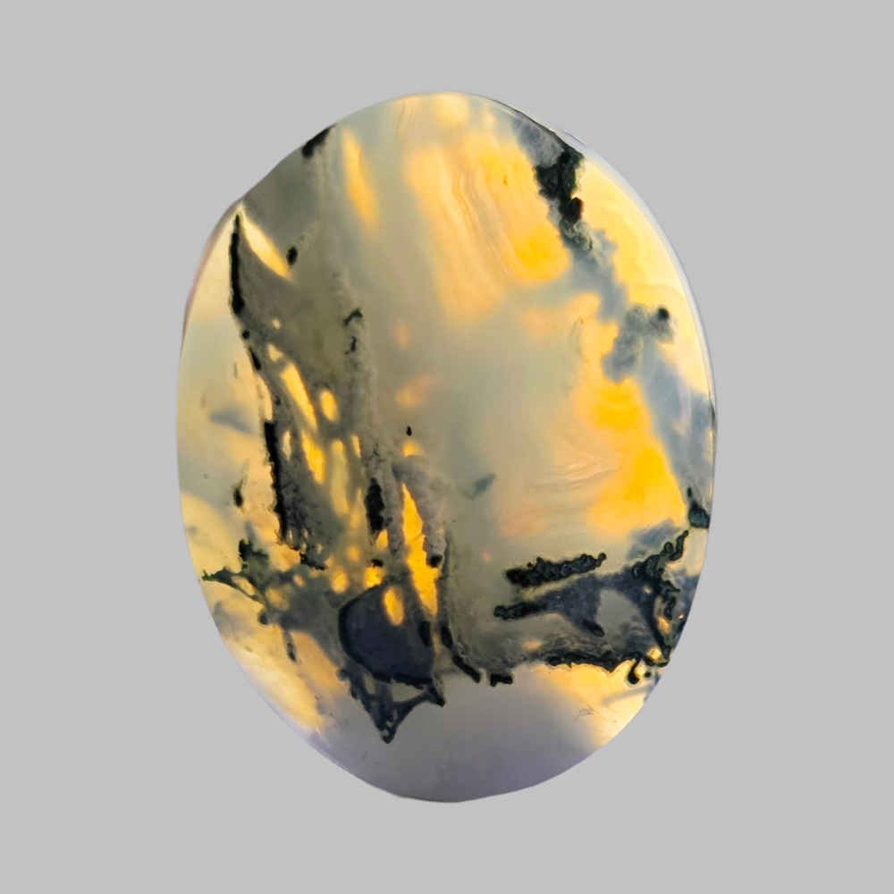 (العقيق الطحلبي) 
 Moss Yemeni Agate 3.01 gram