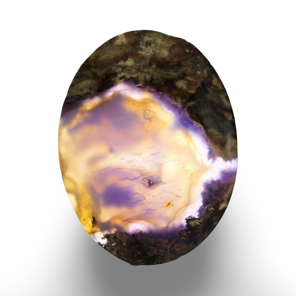 (عقيق يماني خريطة بنفسجي)

 Purple Map Yemeni Agate 4.86 gram