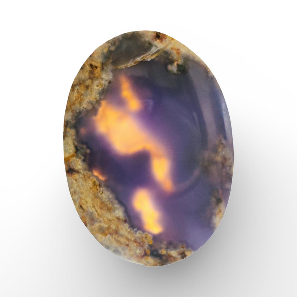 (عقيق يماني خريطة بنفسجي)

 Purple Map Yemeni Agate 5.80 gram