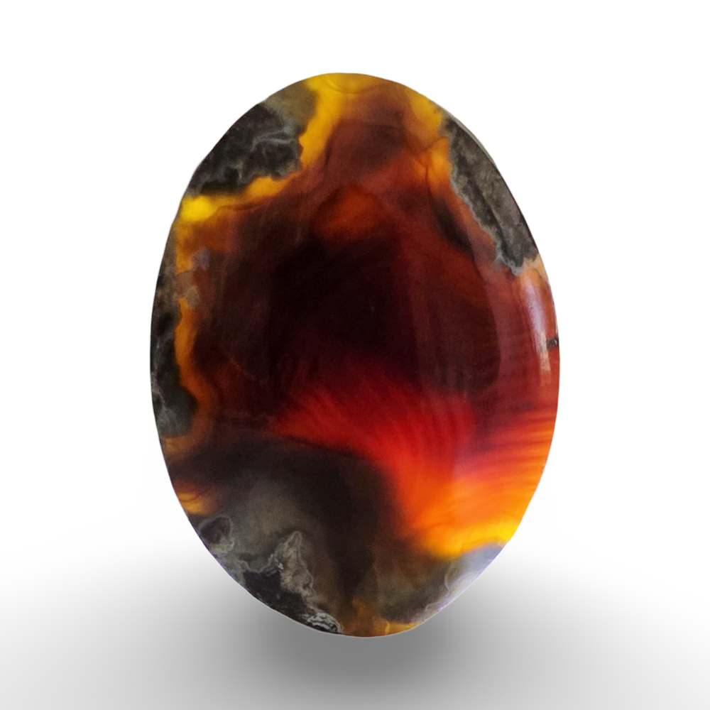 (عقيق يماني خريطة أسود)
Black Yemeni Map Agate 3.12 gram