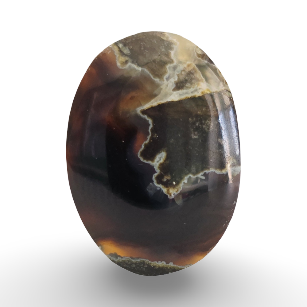 (عقيق يماني خريطة أسود)
Black Yemeni Map Agate 2.73 gram
