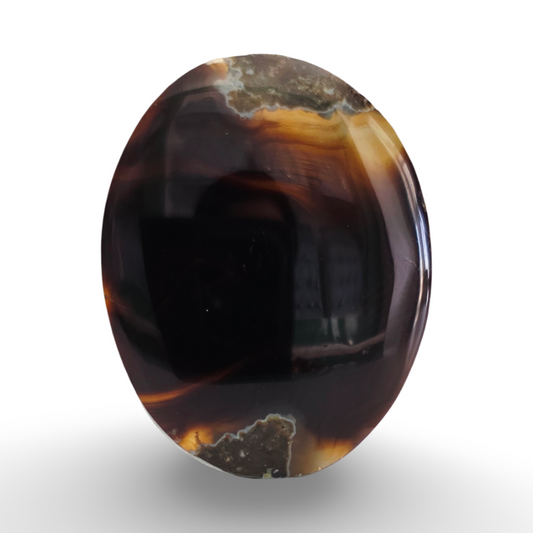 (عقيق يماني خريطة أسود)
Black Yemeni Map Agate 3.51 gram