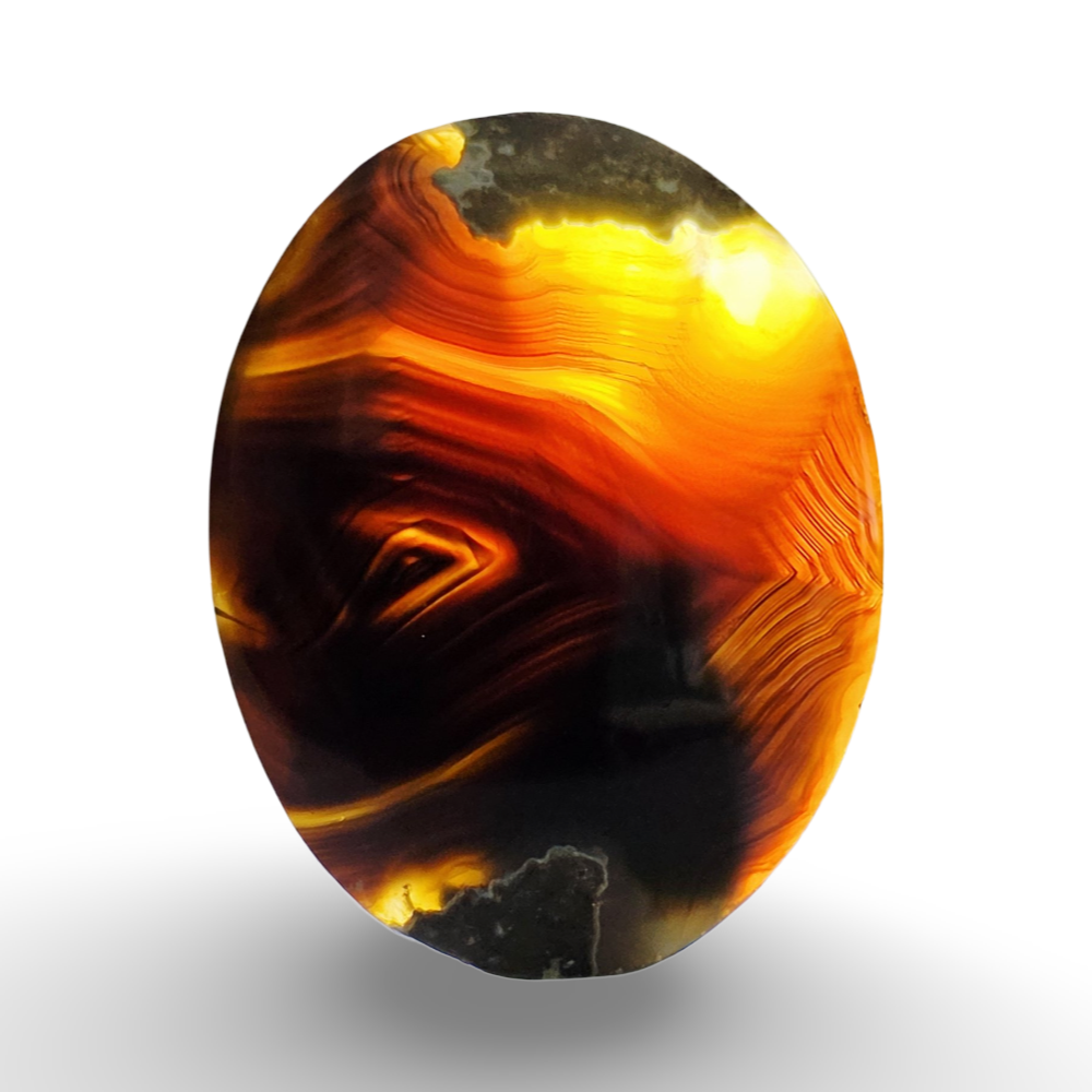 (عقيق يماني خريطة أسود)
Black Yemeni Map Agate 3.51 gram