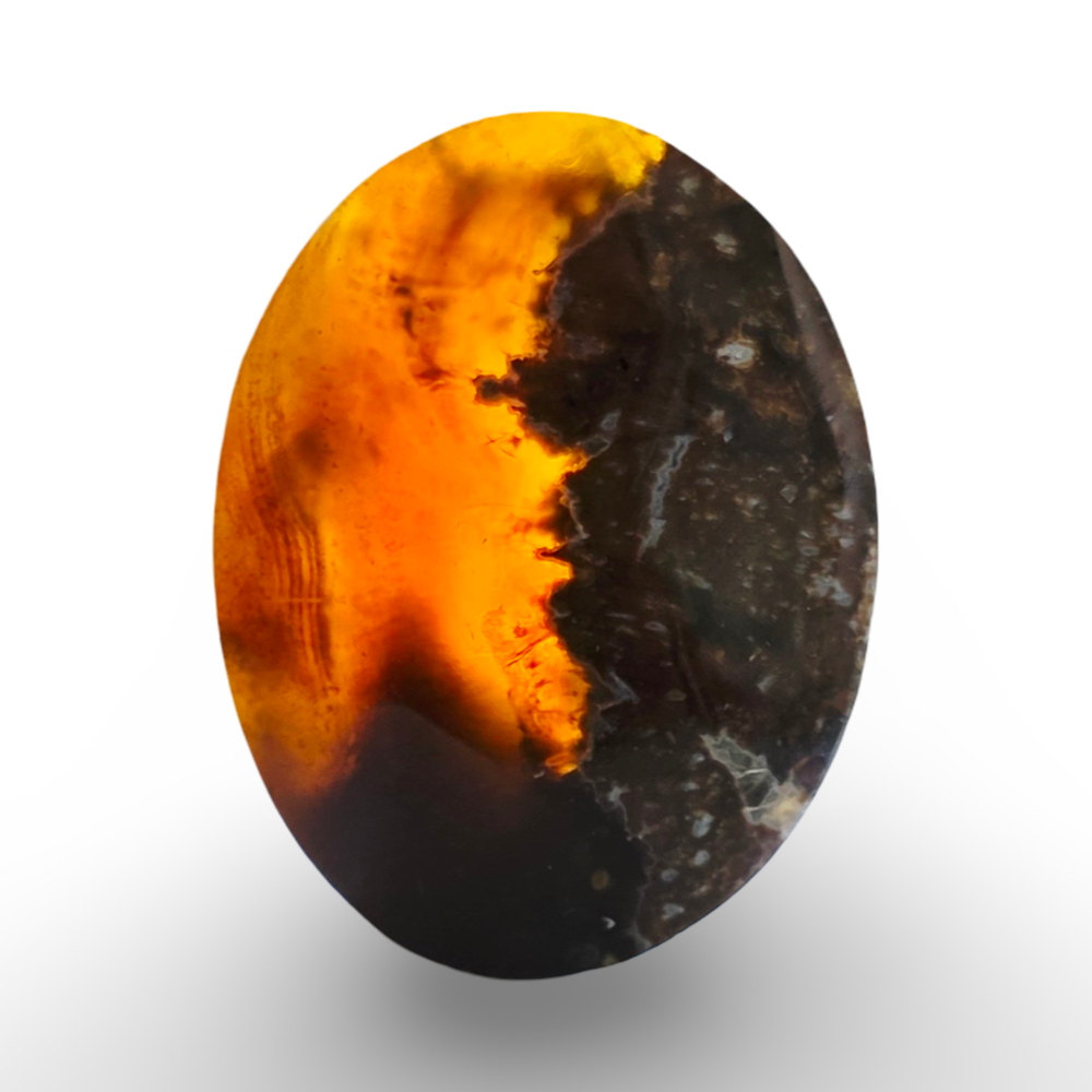 (عقيق يماني خريطة أسود)
Black Yemeni Map Agate 2.84 gram