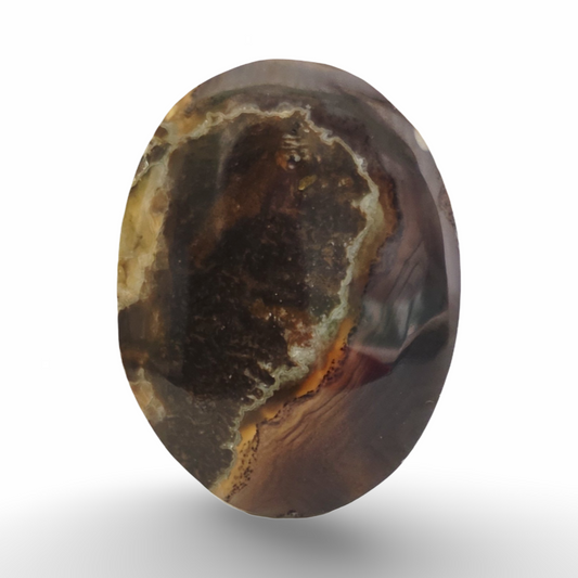 (عقيق يماني خريطة أسود)
Black Yemeni Map Agate 2.43 gram