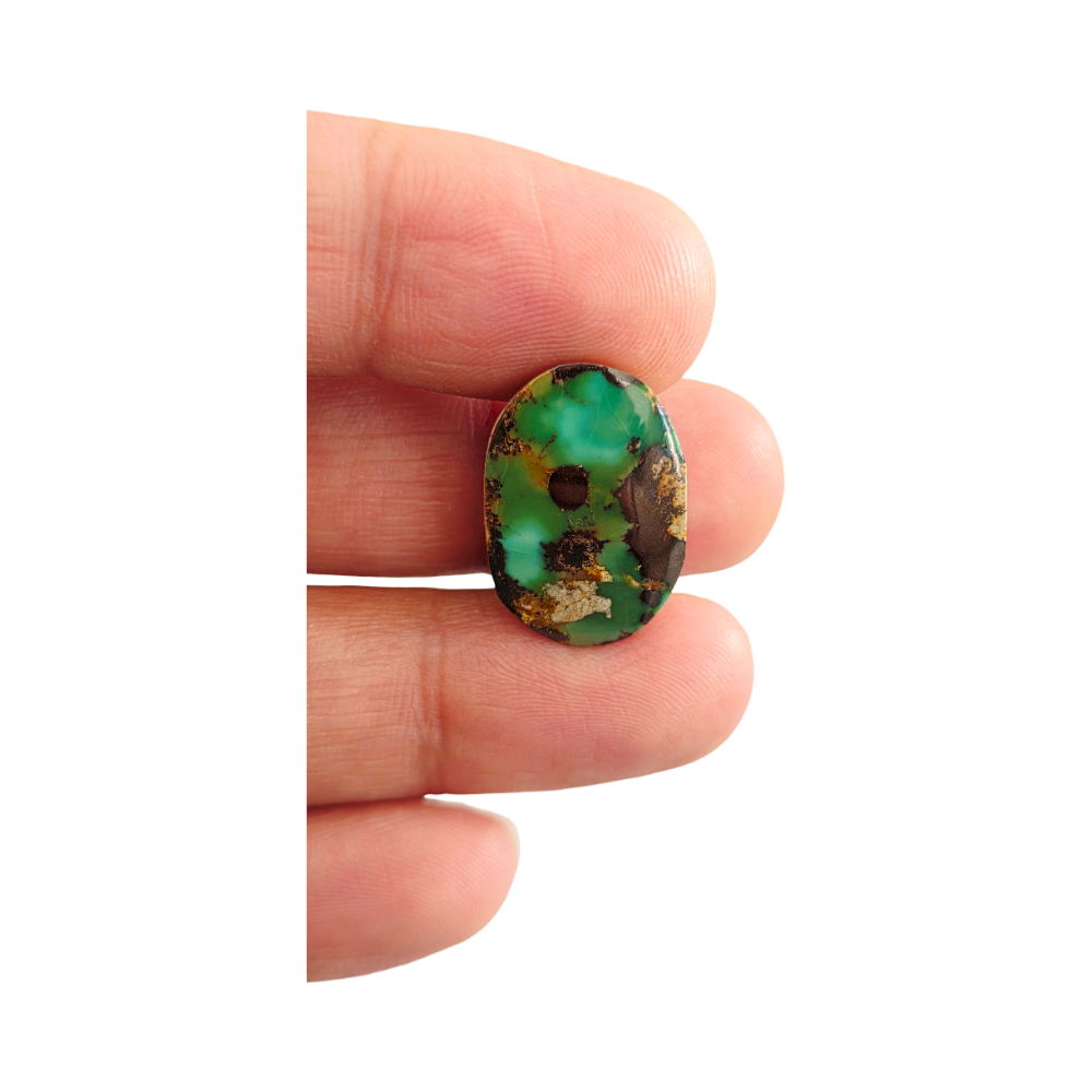 Green Natural Nishapuri Turquoise (Feroza) 3.43 gram