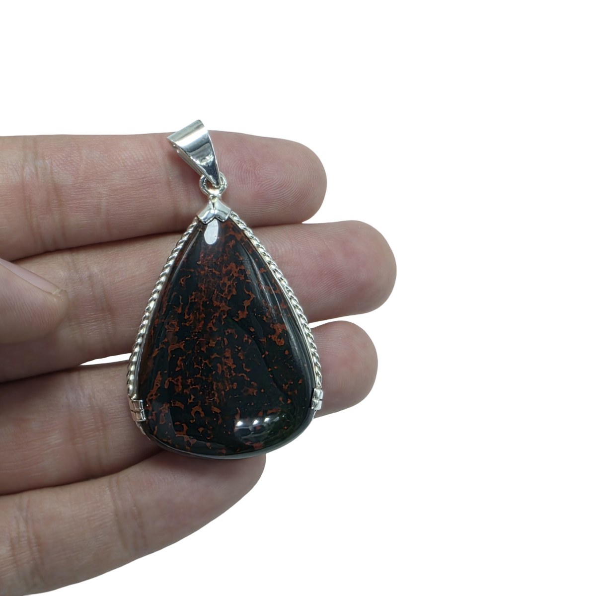 Blood Stone Silver pendant