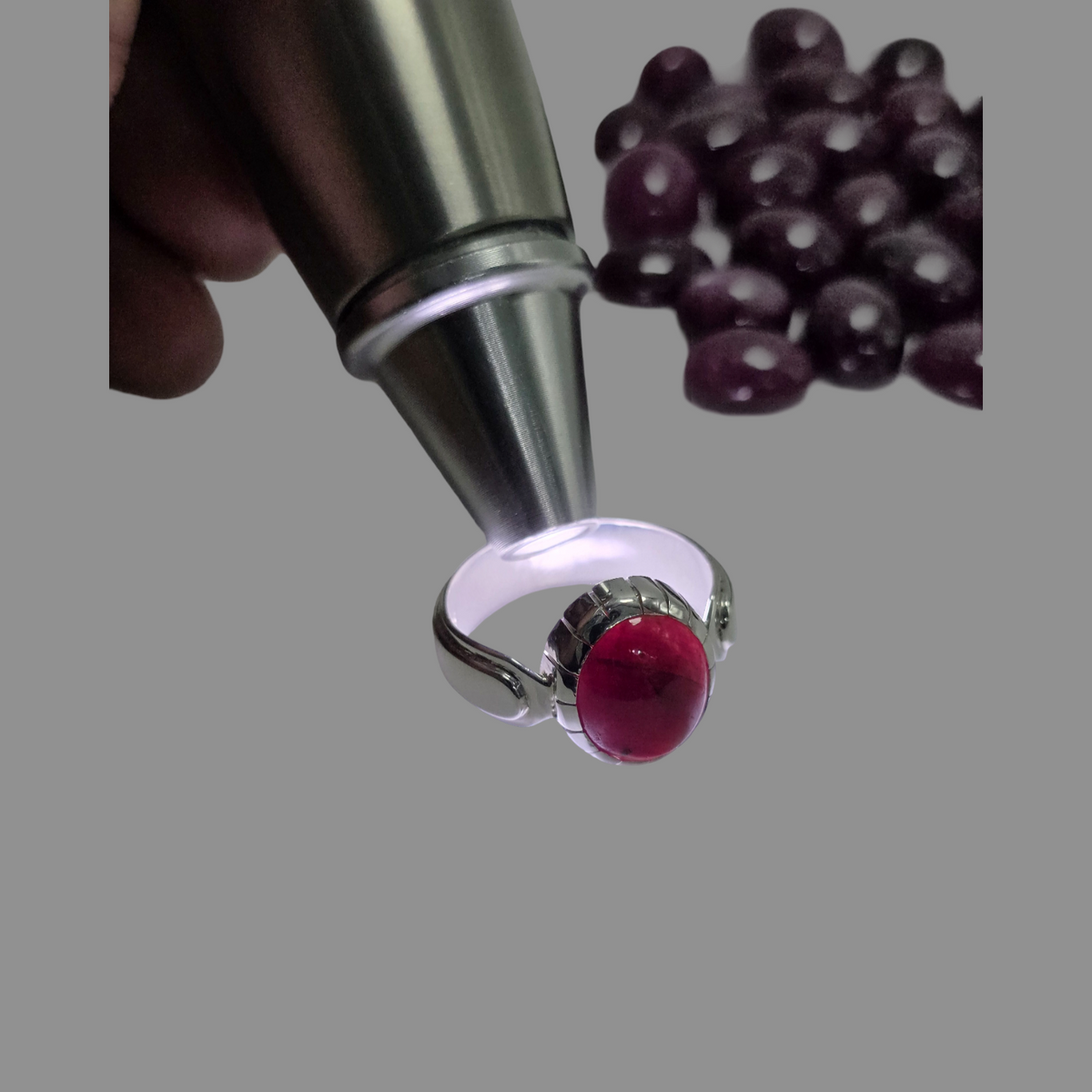 Natural ruby ring