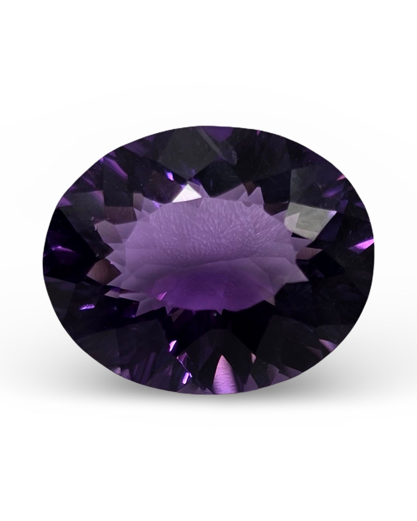 Natural amethyst stone 10.55 Carats Size 16.40X13.50mm Oval Shape laser cut